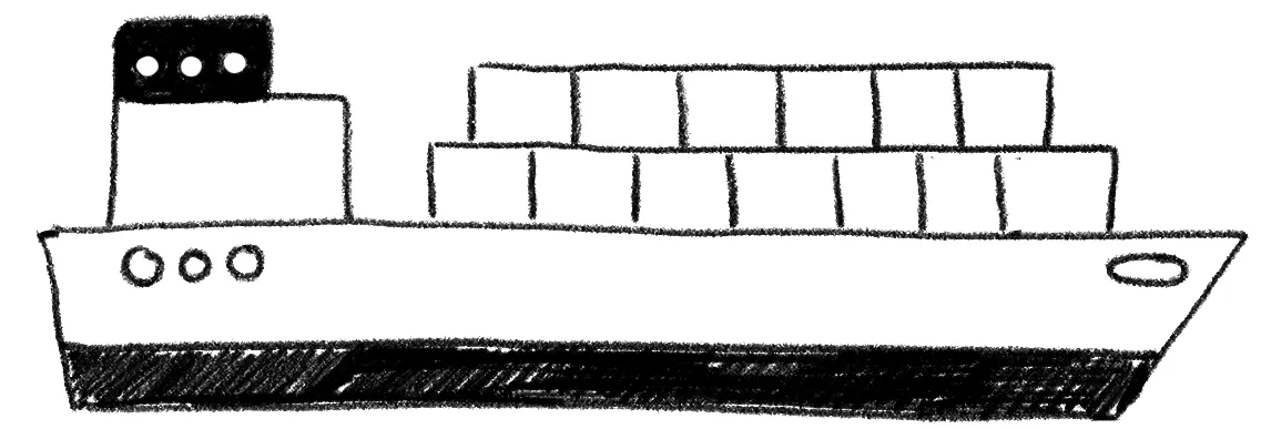 Croquis d'exploration du navire — direction finale